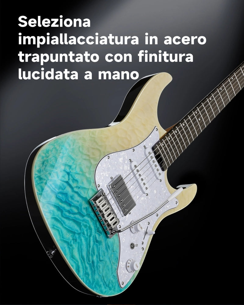 Donner DST-550 39 pollici ST chitarra elettrica HSS pickup corpo in pioppo massello a doppio taglio
