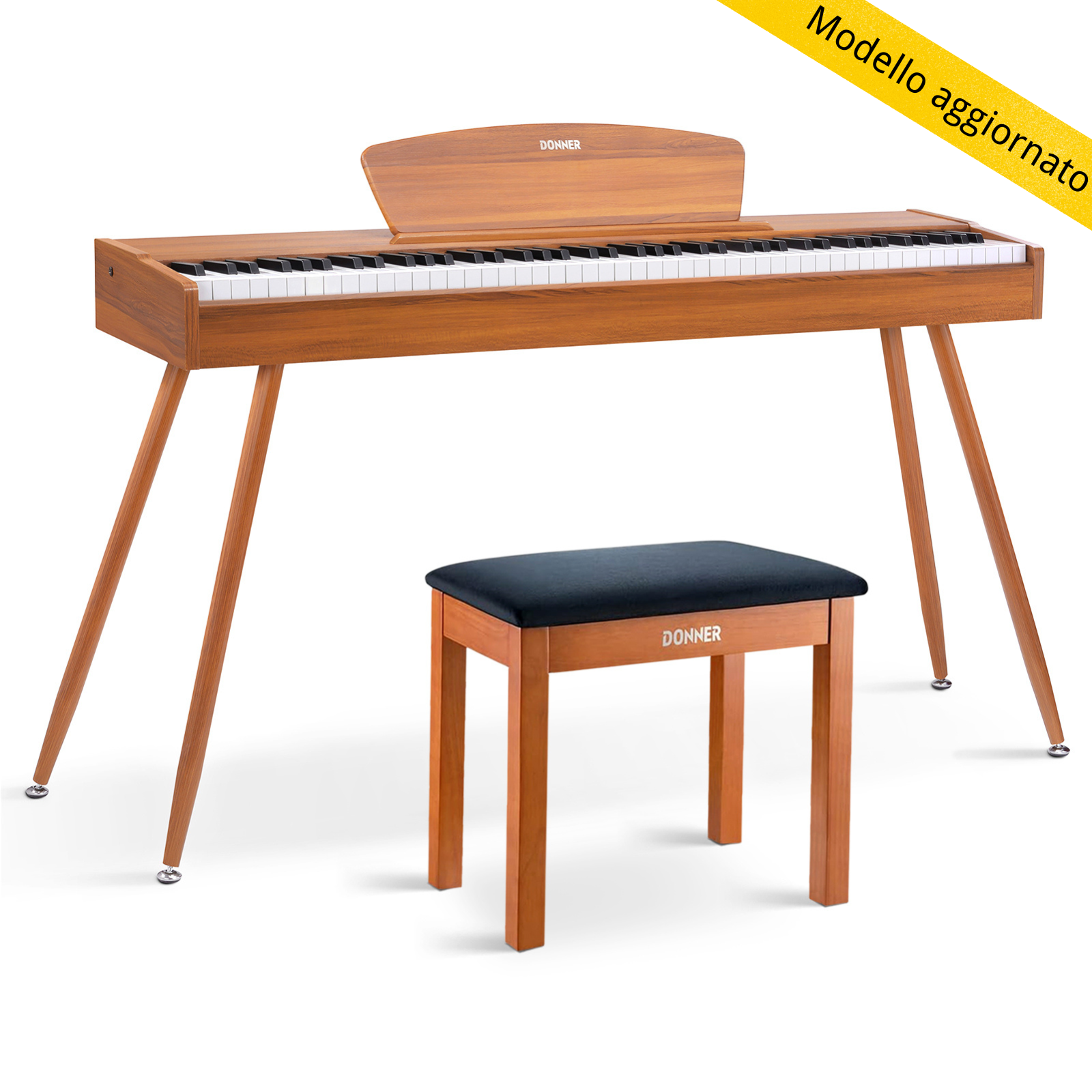 Donner DDP-80 tastiera fully weighted in legno-legno naturale[Modello aggiornato]##