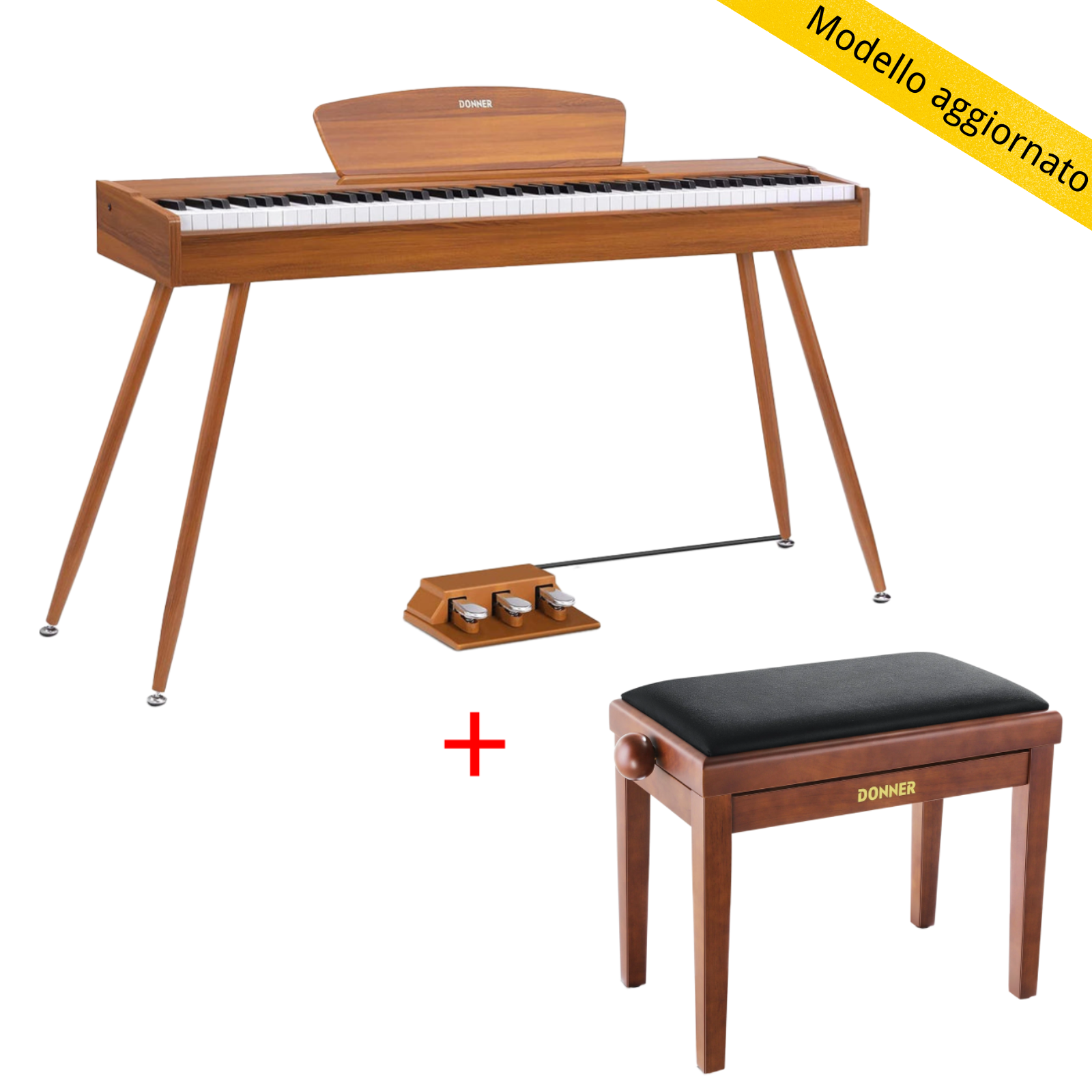 Donner DDP-80 tastiera fully weighted in legno-legno naturale[Modello aggiornato]##