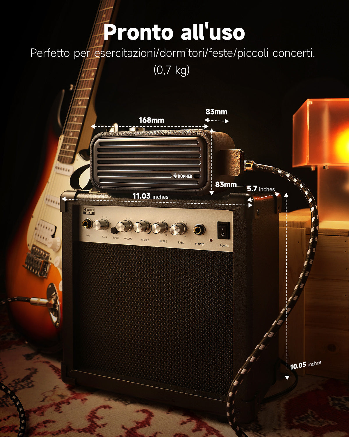 Donner GO Amplificatore per Chitarra Elettrica