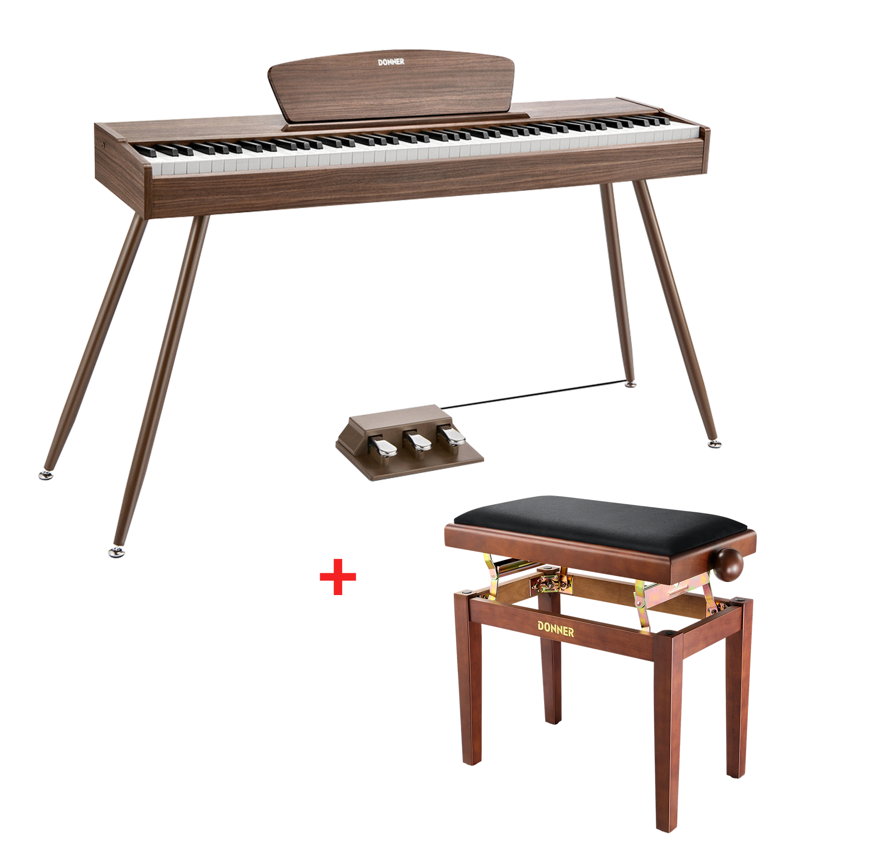 Donner DDP-80 tastiera fully weighted in legno-Noce##