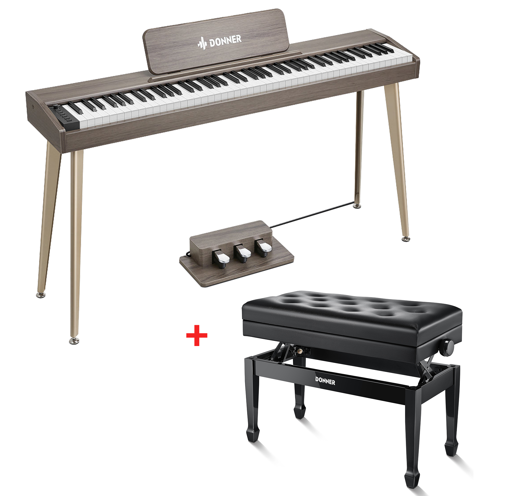 Donner DDP-60  tastiera semipesata-Grigio-bruno##