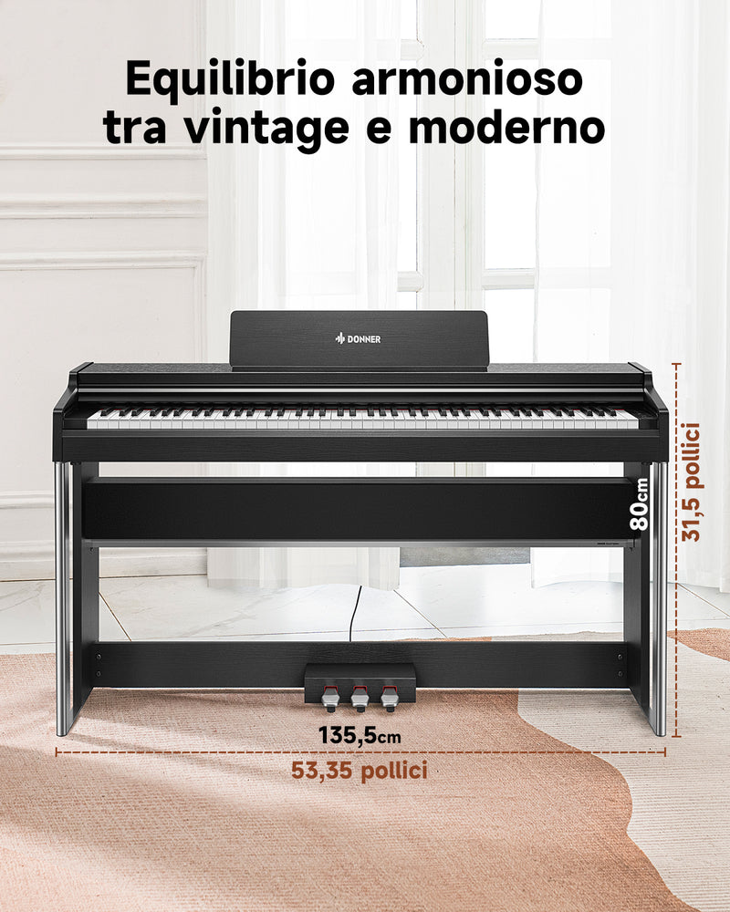 【Prevendita】Donner DDP-200 PRO Pianoforte digitale verticale progressivo a 88 tasti con-pesatura a martello-【Spedizione il 6 dicembre】