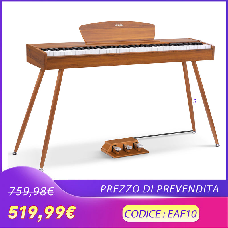 【Pre-vendita】Donner DDP-80 pianoforte digitale domestico a 88 tasti stile in legno-【Spedito il 22 febbraio】