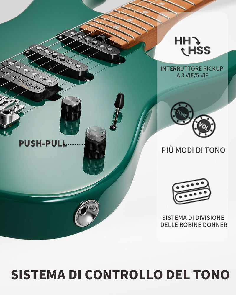 Donner DST-700 chitarra elettrica-Verde Foresta##