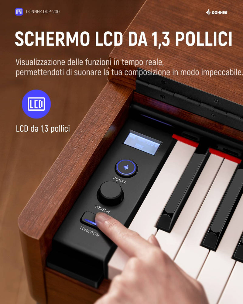 Donner DDP-200 Pianoforte digitale verticale professionale