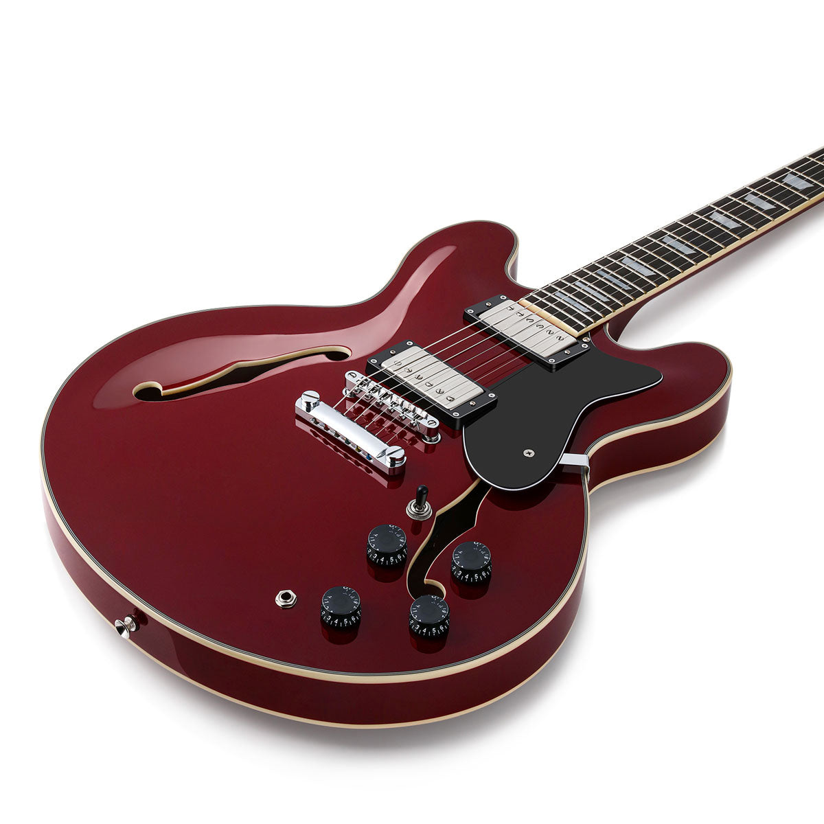 Donner DJP-1000 chitarra elettrica Jazz-Rosso##