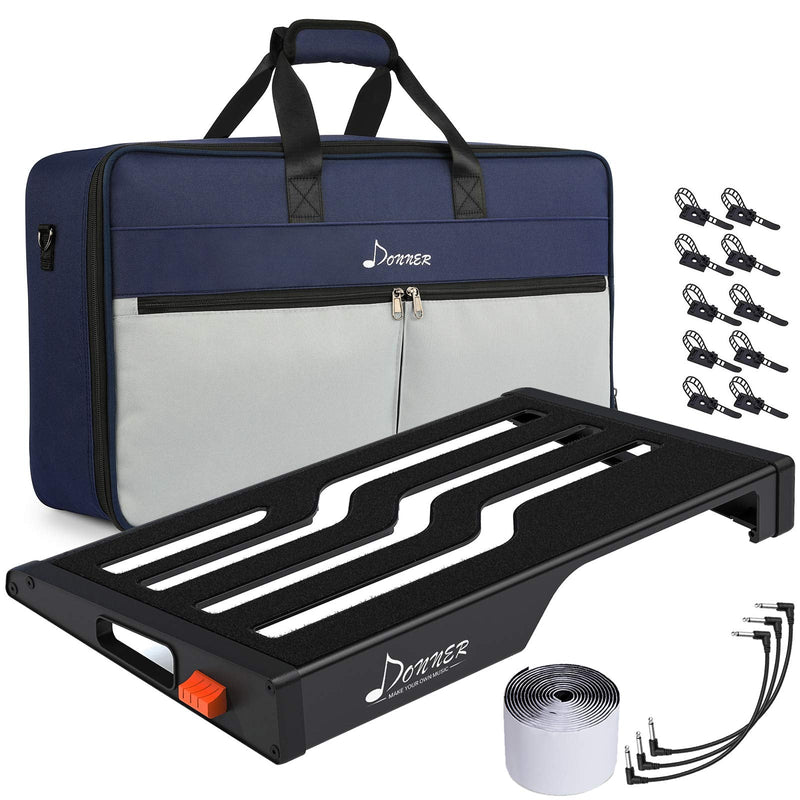 Donner Guitar Effects Pedal Board Set, Waterproof Backpack, including 60" Adhesive Backed Hook-and-loop, with Power Supply Mounting Device - Donner music- UK