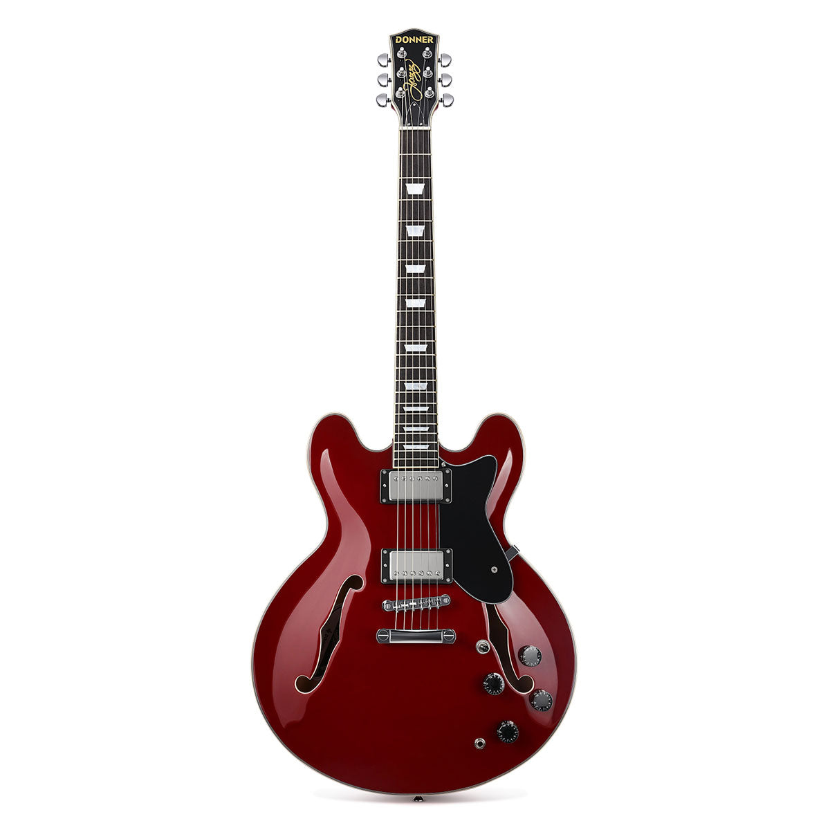 Donner DJP-1000 chitarra elettrica Jazz-Rosso##
